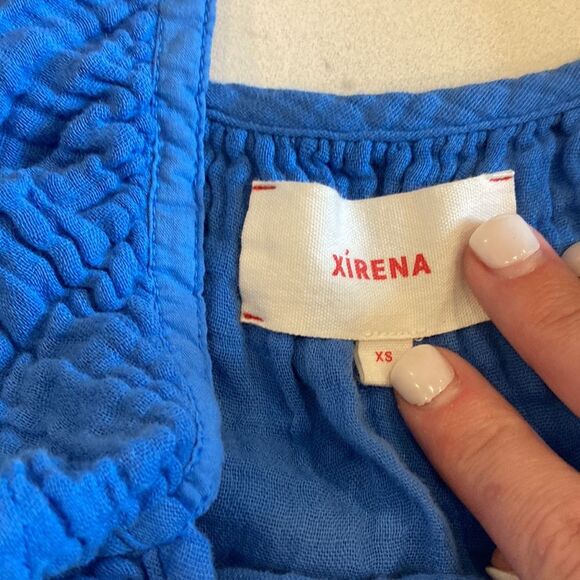 Xirena 100% Cotton Gauze Deep Wave Blue Starla Cami Top XS - Picture 6 of 8